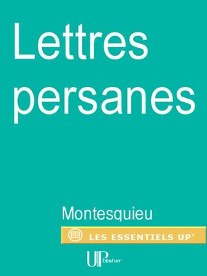 cover image of Lettres persanes